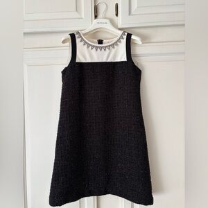 MonnaLisa Black and White Formal Kids Dress